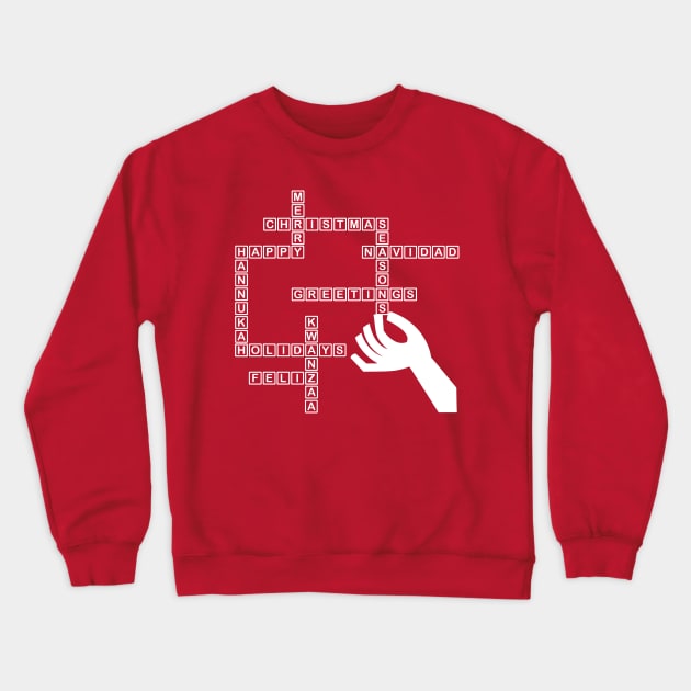 Holiday Crossword Crewneck Sweatshirt by PopCultureShirts